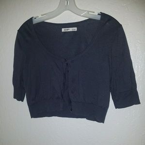 Dark grey half cardigan